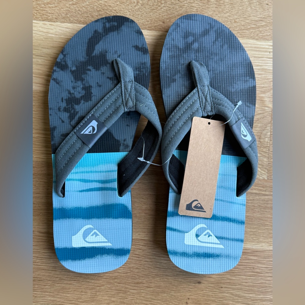 Quiksilver Charcoal Gray Men's Flip Flops
